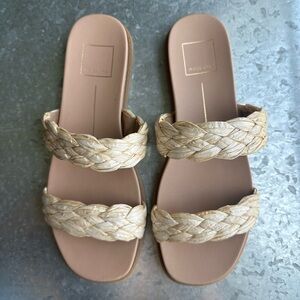 Dolce Vita Tan Flats with Braided Straps